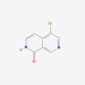 molecular formula C8H5BrN2O B573059 5-溴-2,7-萘啶-1(2H)-酮 CAS No. 1260663-94-2