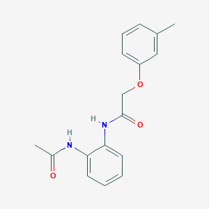 molecular formula C17H18N2O3 B5730597 N-[2-(acetylamino)phenyl]-2-(3-methylphenoxy)acetamide 