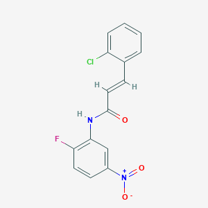 molecular formula C15H10ClFN2O3 B5730599 3-(2-chlorophenyl)-N-(2-fluoro-5-nitrophenyl)acrylamide 