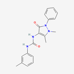 molecular formula C19H20N4O2 B5730600 N-(1,5-dimethyl-3-oxo-2-phenyl-2,3-dihydro-1H-pyrazol-4-yl)-N'-(3-methylphenyl)urea 