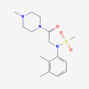 molecular formula C16H25N3O3S B5730614 N-(2,3-dimethylphenyl)-N-[2-(4-methyl-1-piperazinyl)-2-oxoethyl]methanesulfonamide 