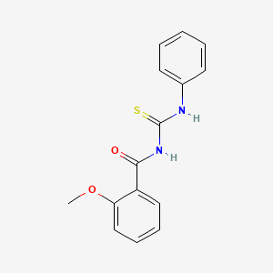 molecular formula C15H14N2O2S B5730615 N-(anilinocarbonothioyl)-2-methoxybenzamide 