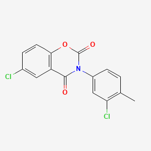 molecular formula C15H9Cl2NO3 B5730623 6-chloro-3-(3-chloro-4-methylphenyl)-2H-1,3-benzoxazine-2,4(3H)-dione 