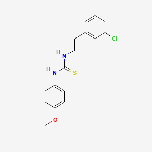 molecular formula C17H19ClN2OS B5730634 N-[2-(3-chlorophenyl)ethyl]-N'-(4-ethoxyphenyl)thiourea 