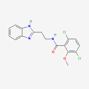 molecular formula C17H15Cl2N3O2 B5730652 N-[2-(1H-benzimidazol-2-yl)ethyl]-3,6-dichloro-2-methoxybenzamide 