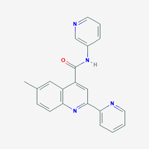 molecular formula C21H16N4O B5730653 6-methyl-2-(2-pyridinyl)-N-3-pyridinyl-4-quinolinecarboxamide 