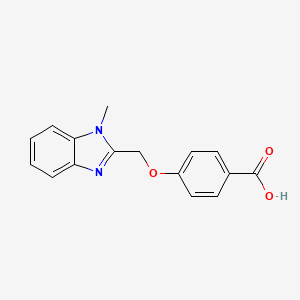 molecular formula C16H14N2O3 B5730686 4-[(1-methyl-1H-benzimidazol-2-yl)methoxy]benzoic acid 