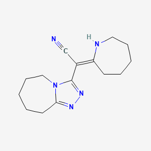 2-azepanylidene(6,7,8,9-tetrahydro-5H-[1,2,4]triazolo[4,3-a]azepin-3-yl)acetonitrile