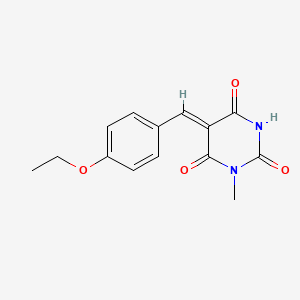 molecular formula C14H14N2O4 B5730699 5-(4-ethoxybenzylidene)-1-methyl-2,4,6(1H,3H,5H)-pyrimidinetrione 