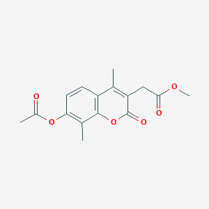 molecular formula C16H16O6 B5730708 methyl [7-(acetyloxy)-4,8-dimethyl-2-oxo-2H-chromen-3-yl]acetate 