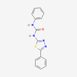 molecular formula C15H12N4OS B5730719 N-phenyl-N'-(5-phenyl-1,3,4-thiadiazol-2-yl)urea 