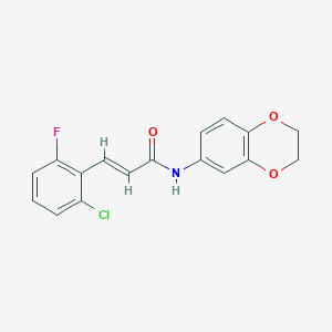 3-(2-chloro-6-fluorophenyl)-N-(2,3-dihydro-1,4-benzodioxin-6-yl)acrylamide