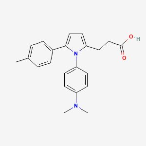 molecular formula C22H24N2O2 B5730771 3-[1-[4-(dimethylamino)phenyl]-5-(4-methylphenyl)-1H-pyrrol-2-yl]propanoic acid 