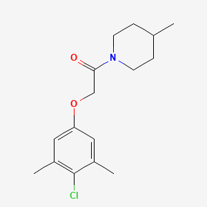 molecular formula C16H22ClNO2 B5730775 1-[(4-chloro-3,5-dimethylphenoxy)acetyl]-4-methylpiperidine 