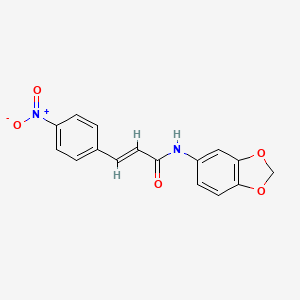 molecular formula C16H12N2O5 B5730785 N-1,3-benzodioxol-5-yl-3-(4-nitrophenyl)acrylamide 