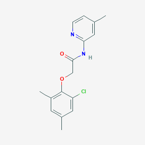 molecular formula C16H17ClN2O2 B5730796 2-(2-chloro-4,6-dimethylphenoxy)-N-(4-methyl-2-pyridinyl)acetamide 