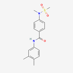 molecular formula C17H20N2O3S B5730809 N-(3,4-dimethylphenyl)-4-[methyl(methylsulfonyl)amino]benzamide 