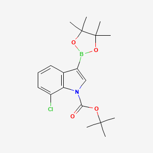Tert-butyl 7-chloro-3-(4,4,5,5-tetramethyl-1,3,2-dioxaborolan-2-YL)-1H-indole-1-carboxylate