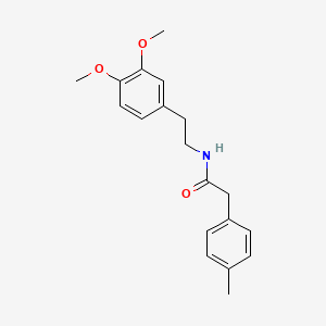 molecular formula C19H23NO3 B5730812 N-[2-(3,4-dimethoxyphenyl)ethyl]-2-(4-methylphenyl)acetamide 