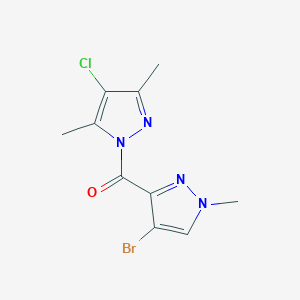 molecular formula C10H10BrClN4O B5730818 1-[(4-bromo-1-methyl-1H-pyrazol-3-yl)carbonyl]-4-chloro-3,5-dimethyl-1H-pyrazole 