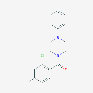 molecular formula C18H19ClN2O B5730826 1-(2-chloro-4-methylbenzoyl)-4-phenylpiperazine 