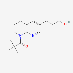 molecular formula C16H24N2O2 B573084 1-(6-(3-Hidroxípropil)-3,4-dihidro-1,8-naftiridin-1(2H)-il)-2,2-dimetilpropan-1-ona CAS No. 1222533-80-3