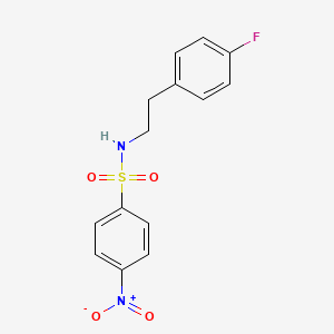 molecular formula C14H13FN2O4S B5730848 N-[2-(4-fluorophenyl)ethyl]-4-nitrobenzenesulfonamide 