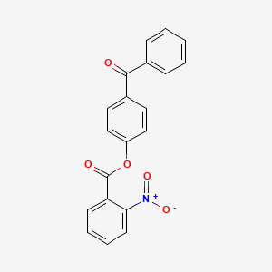 molecular formula C20H13NO5 B5730852 4-benzoylphenyl 2-nitrobenzoate 