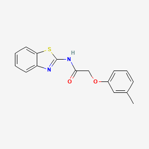 molecular formula C16H14N2O2S B5730864 N-1,3-benzothiazol-2-yl-2-(3-methylphenoxy)acetamide 
