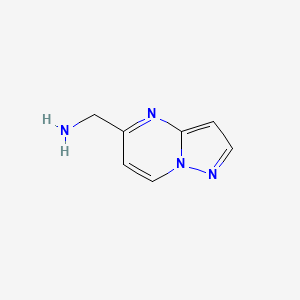 molecular formula C7H8N4 B573087 Pyrazolo[1,5-a]pyrimidin-5-ylmethanamine CAS No. 1313726-09-8