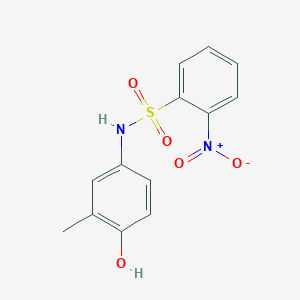 molecular formula C13H12N2O5S B5730872 N-(4-hydroxy-3-methylphenyl)-2-nitrobenzenesulfonamide CAS No. 6595-37-5
