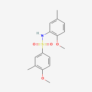 molecular formula C16H19NO4S B5730888 4-methoxy-N-(2-methoxy-5-methylphenyl)-3-methylbenzenesulfonamide 