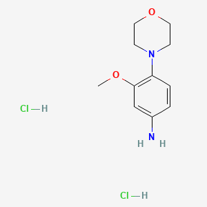 molecular formula C11H18Cl2N2O2 B573089 3-甲氧基-4-吗啉基苯胺二盐酸盐 CAS No. 1226776-91-5