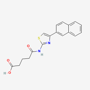 molecular formula C18H16N2O3S B5730895 5-{[4-(2-naphthyl)-1,3-thiazol-2-yl]amino}-5-oxopentanoic acid 