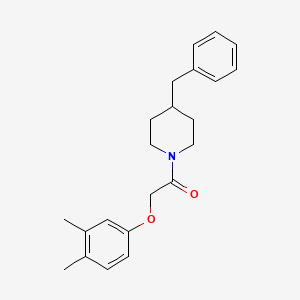 molecular formula C22H27NO2 B5730896 4-benzyl-1-[(3,4-dimethylphenoxy)acetyl]piperidine 