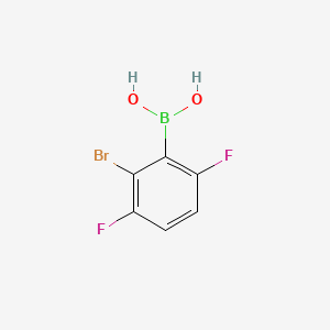 molecular formula C6H4BBrF2O2 B573090 (2-Bromo-3,6-difluorophenyl)boronic acid CAS No. 1260757-41-2