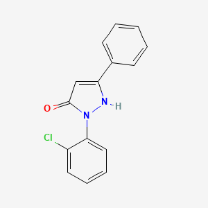 molecular formula C15H11ClN2O B5730914 2-(2-chlorophenyl)-5-phenyl-1,2-dihydro-3H-pyrazol-3-one CAS No. 692279-91-7
