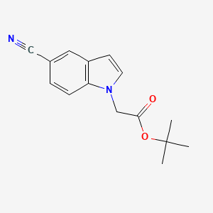 molecular formula C15H16N2O2 B573092 tert-butyl (5-cyano-1H-indol-1-yl)acetate CAS No. 1229608-56-3