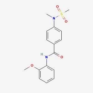molecular formula C16H18N2O4S B5730937 N-(2-methoxyphenyl)-4-[methyl(methylsulfonyl)amino]benzamide 