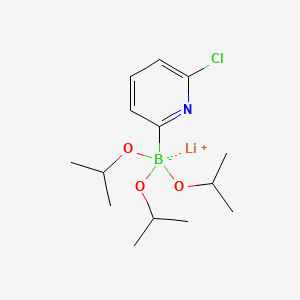 molecular formula C14H24BClLiNO3 B573094 Lithium triisopropyl 2-(6-chloropyridyl)borate CAS No. 1256364-41-6