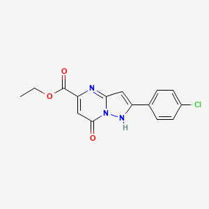 ethyl 2-(4-chlorophenyl)-7-hydroxypyrazolo[1,5-a]pyrimidine-5-carboxylate