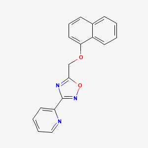 molecular formula C18H13N3O2 B5730976 2-{5-[(1-naphthyloxy)methyl]-1,2,4-oxadiazol-3-yl}pyridine 