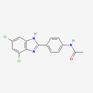 molecular formula C15H11Cl2N3O B5730989 N-[4-(4,6-dichloro-1H-benzimidazol-2-yl)phenyl]acetamide 