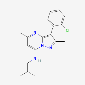 molecular formula C18H21ClN4 B5730996 3-(2-chlorophenyl)-N-isobutyl-2,5-dimethylpyrazolo[1,5-a]pyrimidin-7-amine 