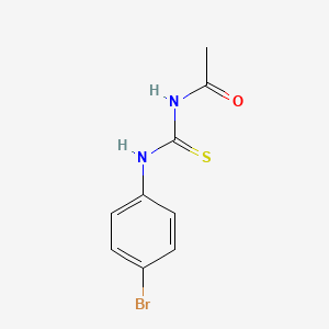 molecular formula C9H9BrN2OS B5731001 N-{[(4-bromophenyl)amino]carbonothioyl}acetamide 