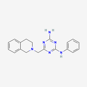 molecular formula C19H20N6 B5731007 6-(3,4-dihydro-2(1H)-isoquinolinylmethyl)-N-phenyl-1,3,5-triazine-2,4-diamine 