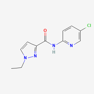molecular formula C11H11ClN4O B5731008 N-(5-chloro-2-pyridinyl)-1-ethyl-1H-pyrazole-3-carboxamide 