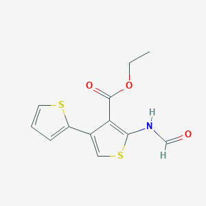 molecular formula C12H11NO3S2 B5731026 ethyl 5'-(formylamino)-2,3'-bithiophene-4'-carboxylate 