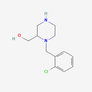 molecular formula C12H17ClN2O B573103 1-[(2-chlorophenyl)methyl]-2-Piperazinemethanol CAS No. 1267910-86-0