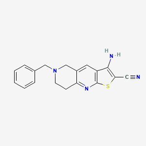molecular formula C18H16N4S B5731034 3-amino-6-benzyl-5,6,7,8-tetrahydrothieno[2,3-b]-1,6-naphthyridine-2-carbonitrile 